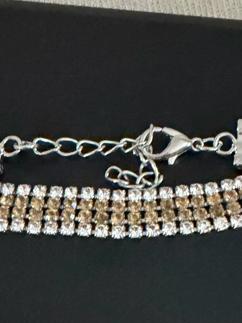 Gold-Tone Leaf Bracelet and Crystal Multi-Row Bracelet Set